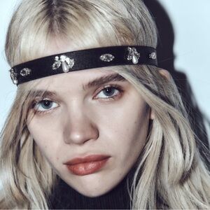 Zara Black 🖤💎🖤💎 Rhinestone Hair Tie- NWT